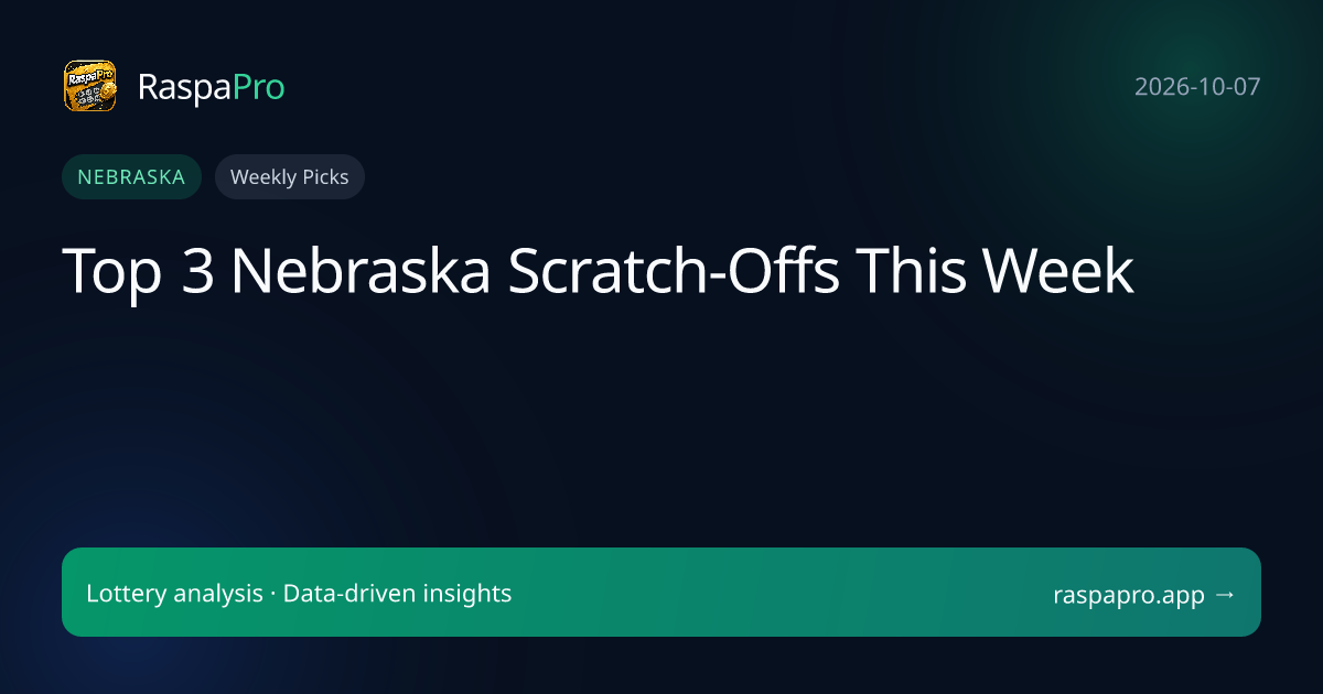 Top 3 Nebraska Scratch-Offs This Week