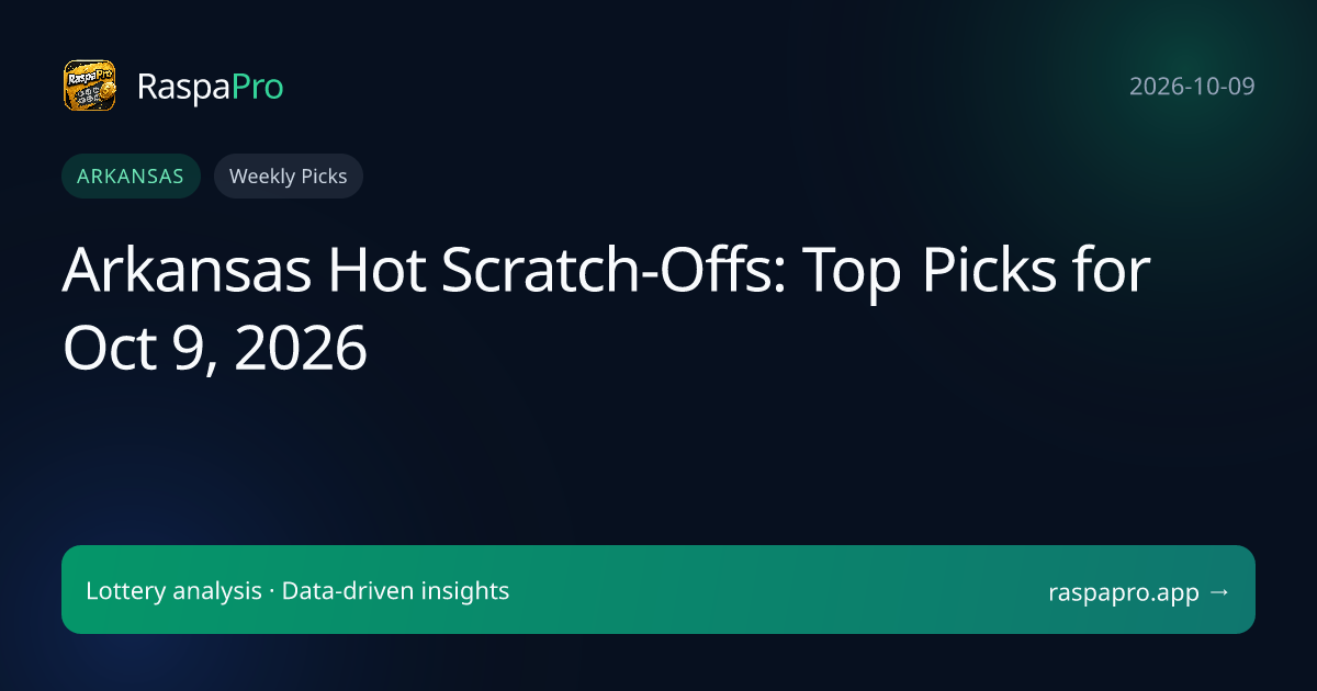 Arkansas Hot Scratch-Offs: Top Picks for Oct 9, 2026