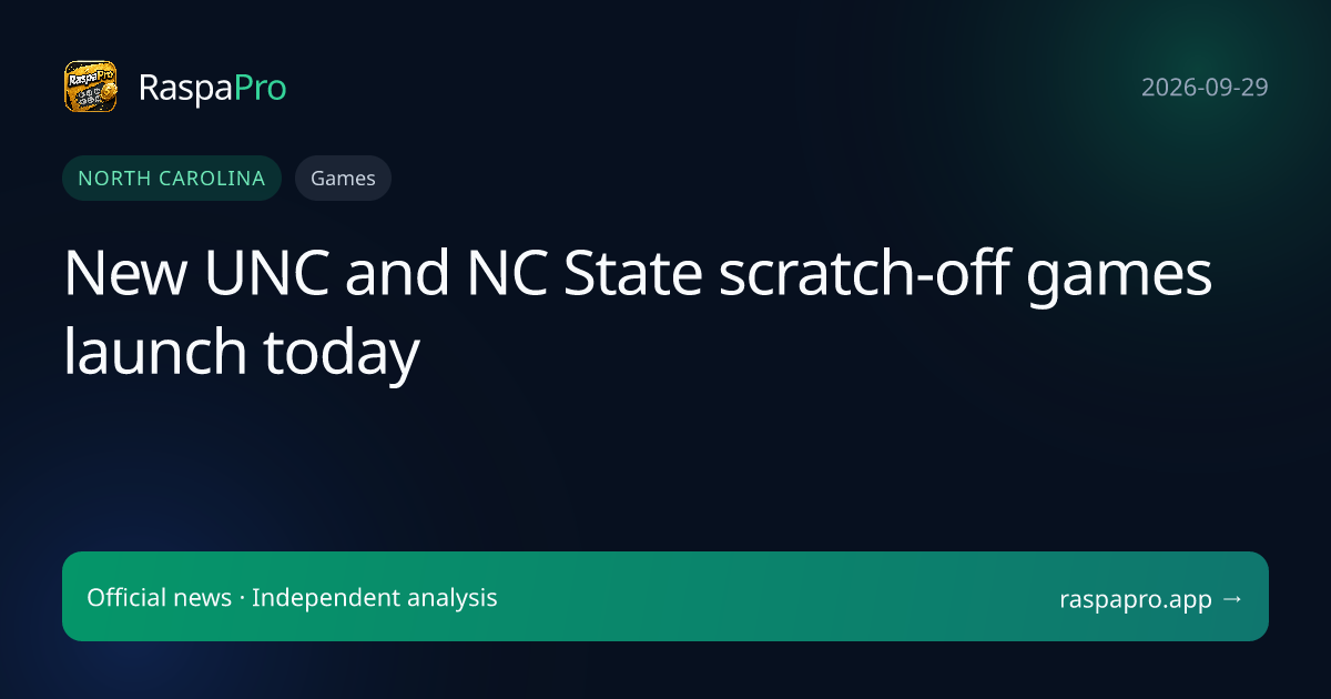 New UNC and NC State scratch-off games launch today