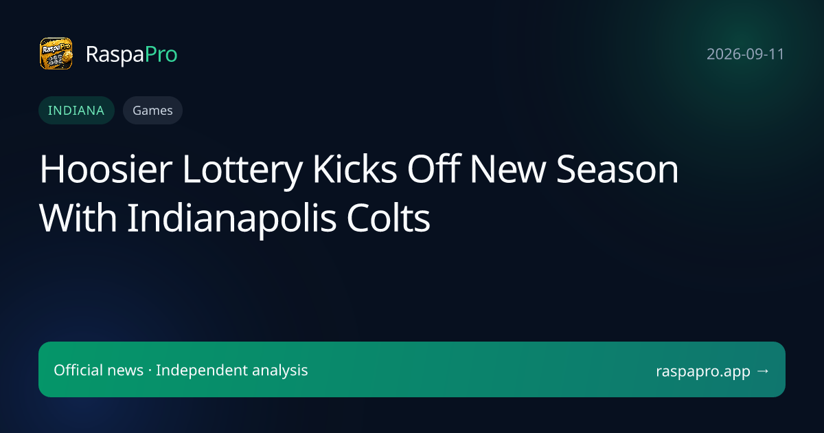 Hoosier Lottery Kicks Off New Season With Indianapolis Colts