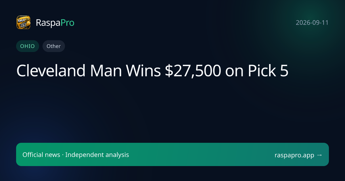 Cleveland Man Wins $27,500 on Pick 5