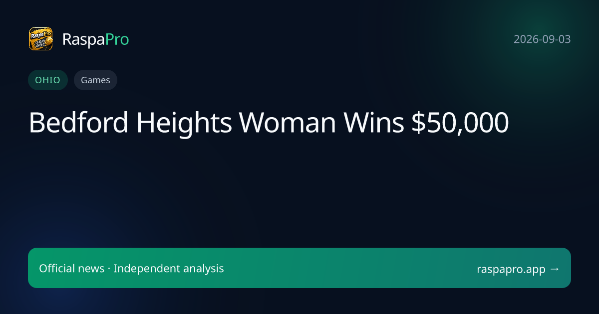 Bedford Heights Woman Wins $50,000