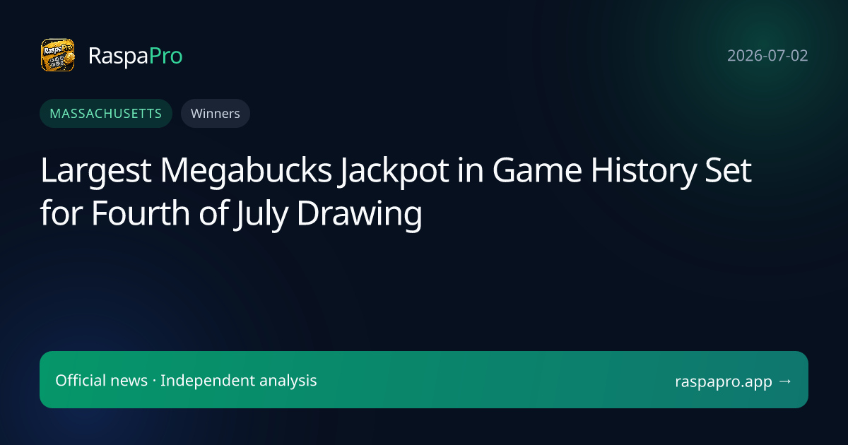 Largest Megabucks Jackpot in Game History Set for Fourth of July Drawing