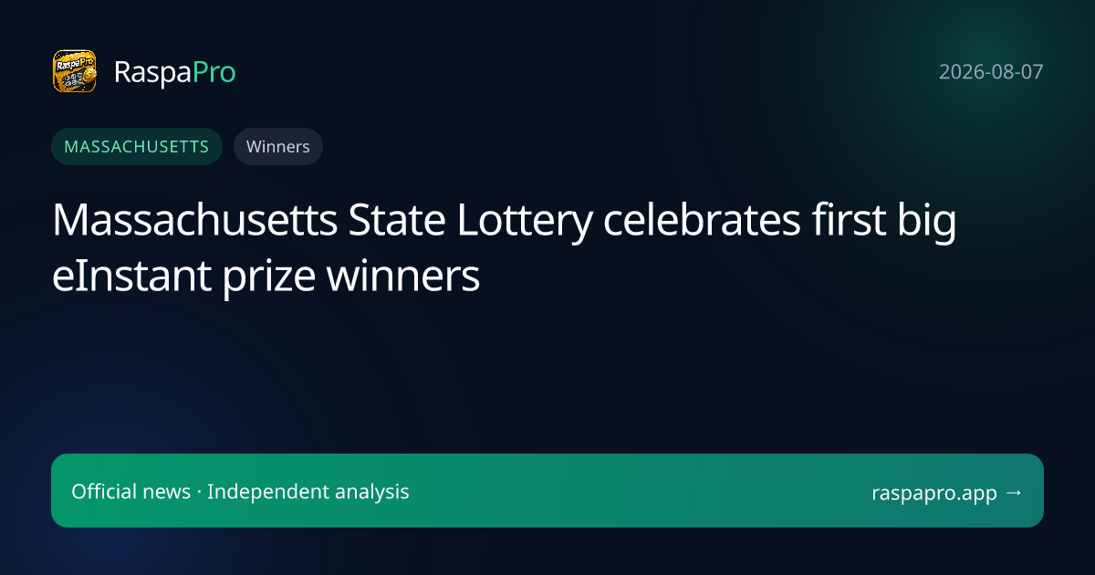 Massachusetts State Lottery celebrates first big eInstant prize winners
