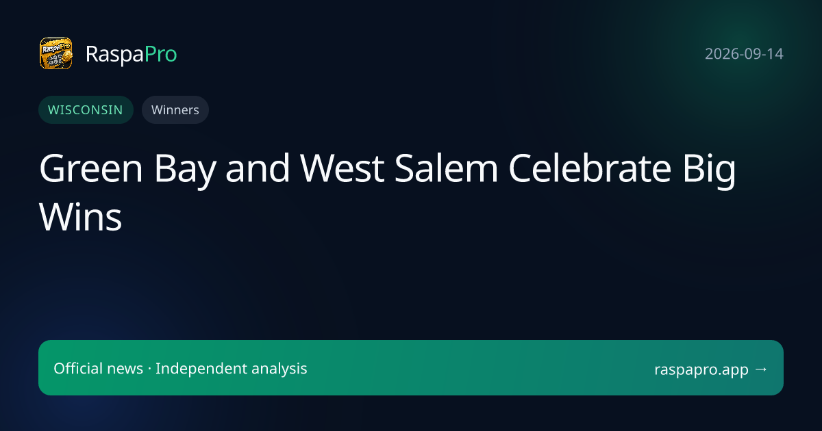 Green Bay and West Salem Celebrate Big Wins