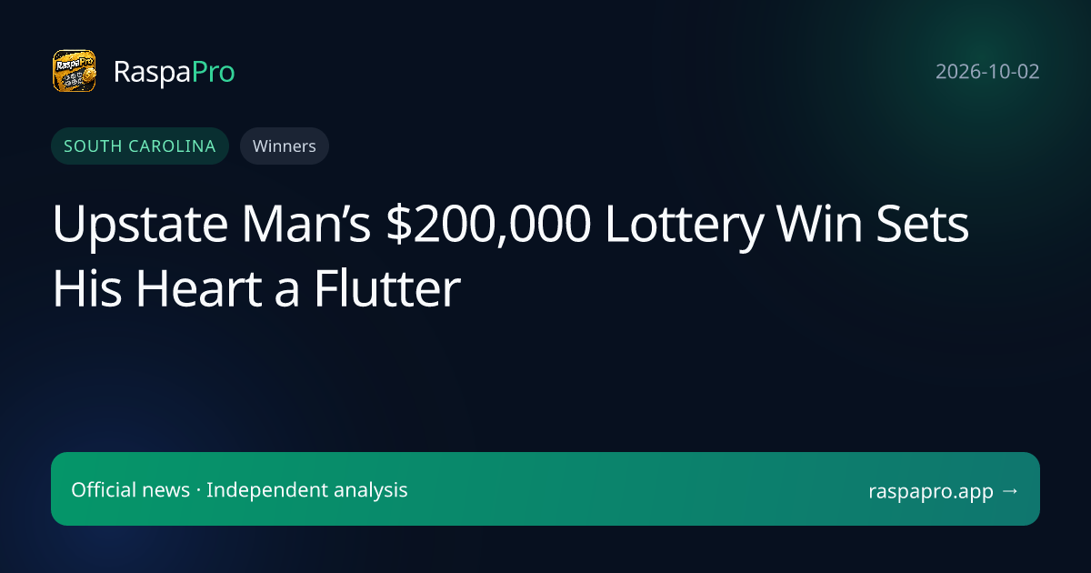 Upstate Man’s $200,000 Lottery Win Sets His Heart a Flutter