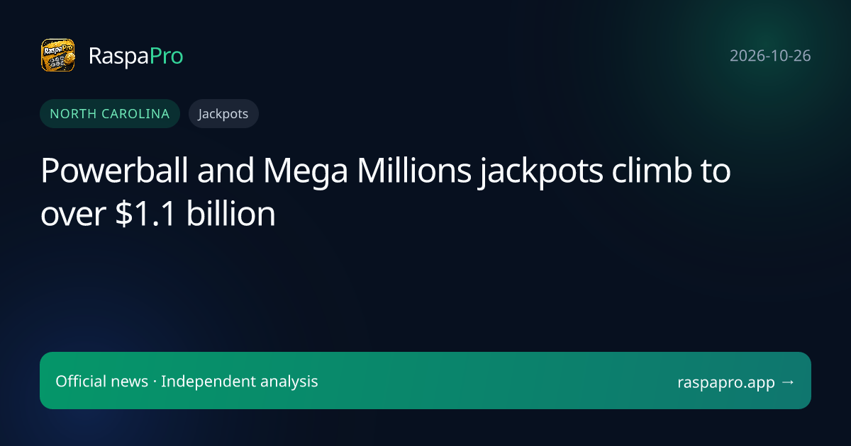 Powerball and Mega Millions jackpots climb to over $1.1 billion