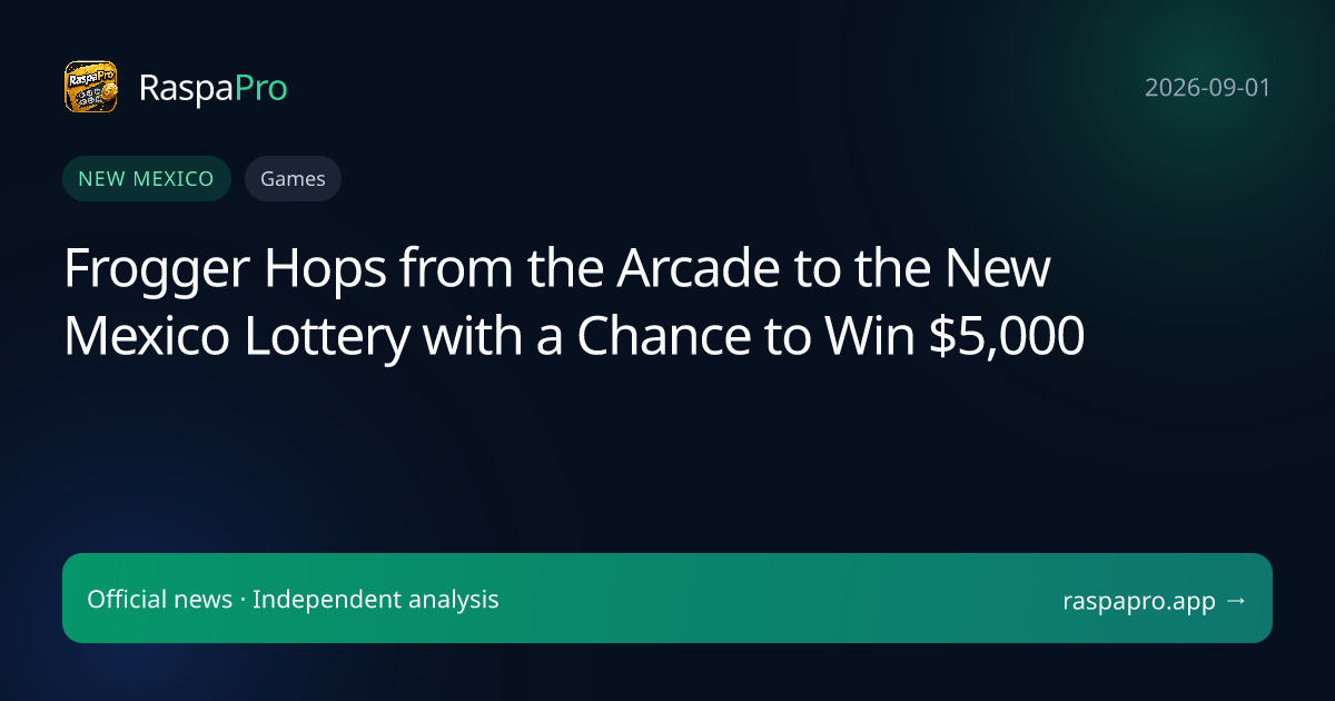 Frogger Hops from the Arcade to the New Mexico Lottery with a Chance to Win $5,000