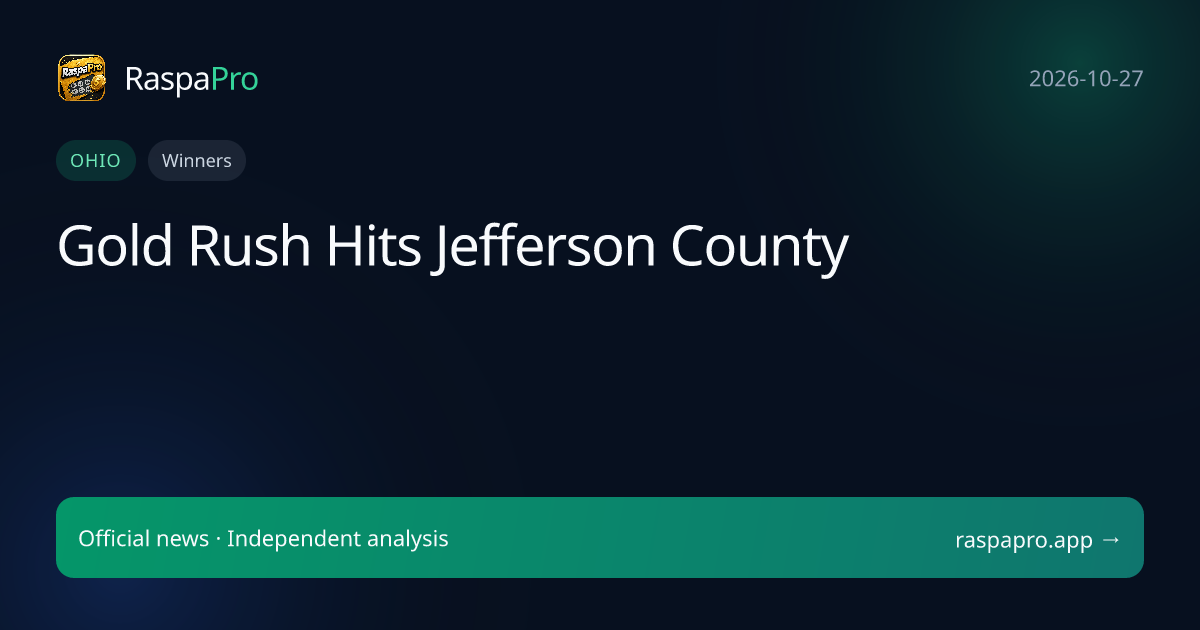 Gold Rush Hits Jefferson County
