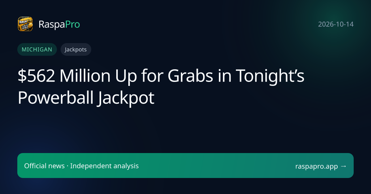 $562 Million Up for Grabs in Tonight’s Powerball Jackpot
