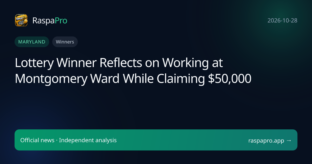 Photo: raspapro.app Lottery Winner Reflects on Working at Montgomery Ward While Claiming $50,000