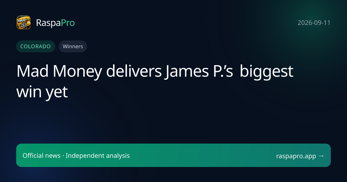 Mad Money delivers James P.’s biggest win yet