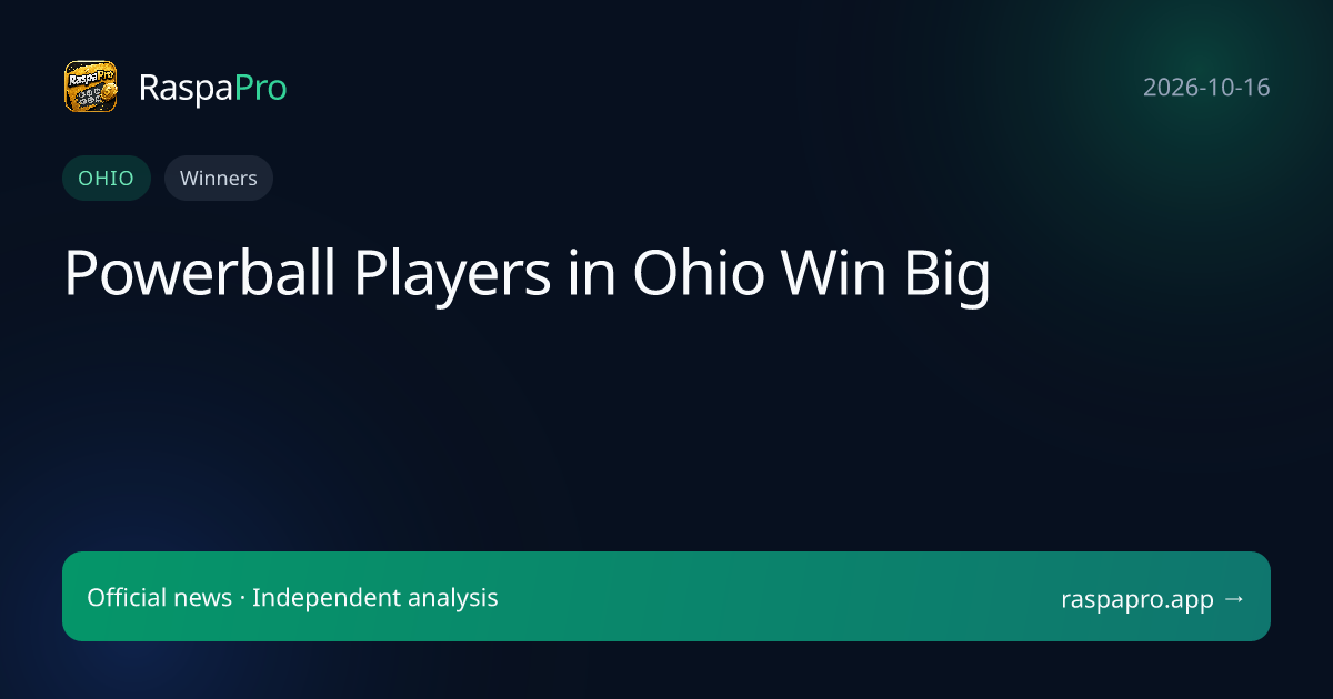 Powerball Players in Ohio Win Big